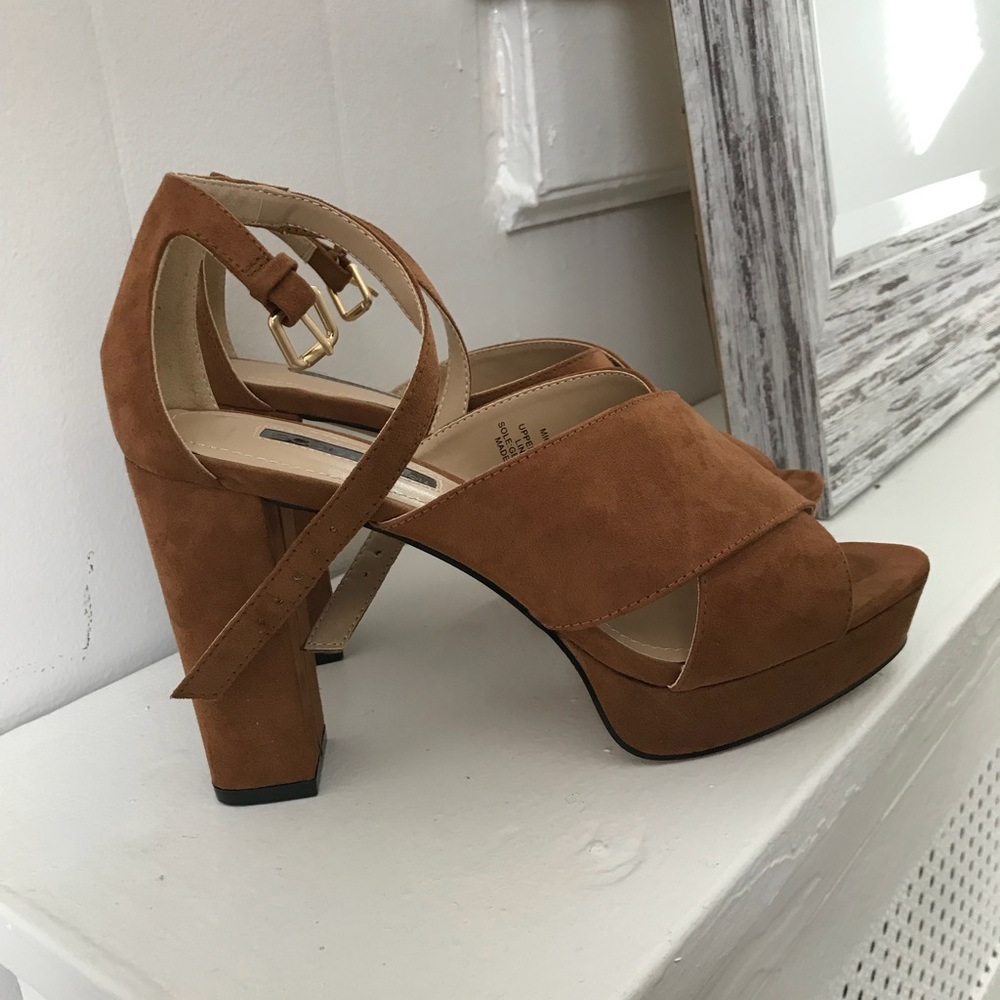 BCBG Platform Suede Sandals